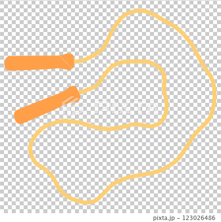 簡單的跳繩插畫向量素材 123026486