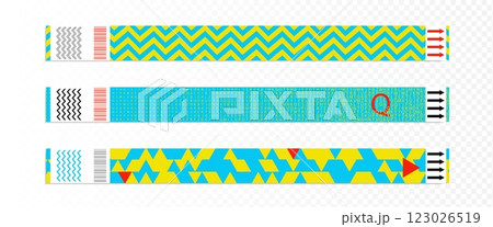 Festival event bracelet. Concert ticket mockup Festival event bracelet. Concert ticket mockup 123026519