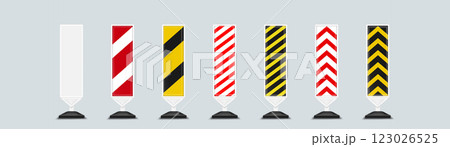 Road barrier post collection Road barrier post collection 123026525
