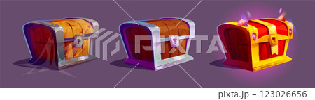 Closed wooden treasure chests for game ui Closed wooden treasure chests for game ui 123026656