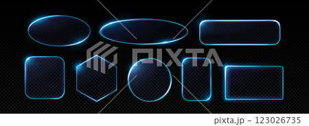 Neon glass frames collection 123026735