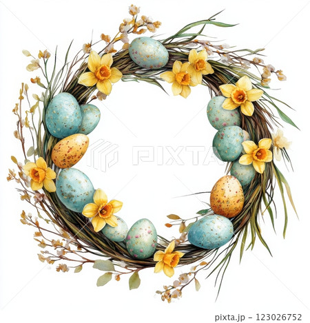 Vibrant spring garden floral arrangements for an aesthetic easter celebration 123026752