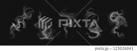 White realistic smoke elements White realistic smoke elements 123026841