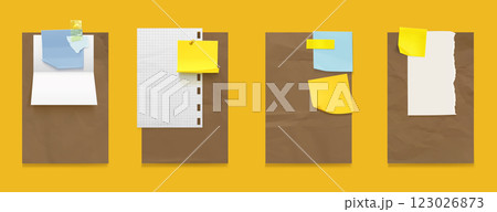 Memo note paper attached with adhesive tape 123026873