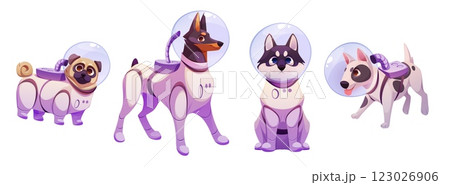 Space dog mascot set 123026906