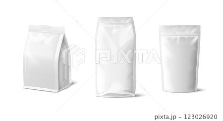 Paper bag mockup set for coffee packaging 123026920