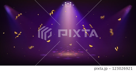 Casino spotlight stage for award hall. Movie night 123026921