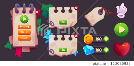 Game interface elements pack 123026925