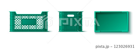 Plastic crate mockups set 123026931