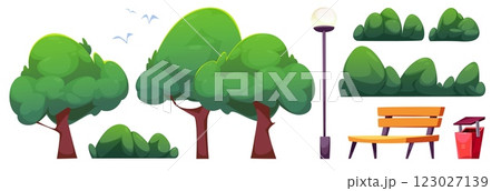 City public park elements collection 123027139