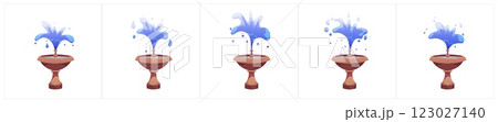 Cartoon water fountain animation sequence 123027140