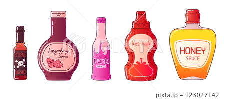 Various sauce bottles 123027142