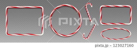 3D candy cane frames set 123027160