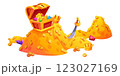 Gold coin treasure and chest box for game vector 123027169