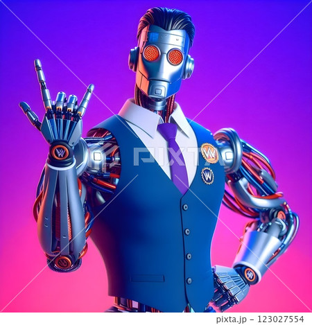 Futuristic Cybernetic Robot 123027554