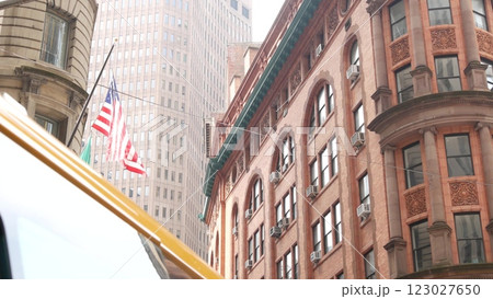 New York City Manhattan Downtown Financial District architecture USA. William street building corner 123027650