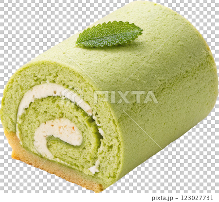 Delectable Matcha Roll Cake, A Harmonious Blend of Flavors and Textures 123027731