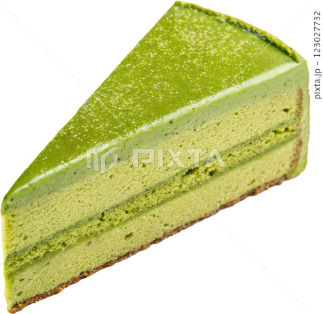 Delectable Slice of Matcha Infused Cake 123027732