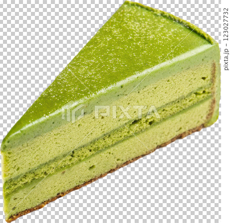 Delectable Slice of Matcha Infused Cake 123027732