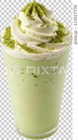 Delightful Matcha Milkshake   Creamy Frothy and Perfectly Refreshing 123027736