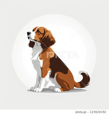 上を見るコーイケルホンディエのイラスト 123028192