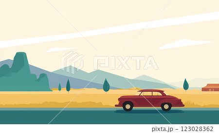 Travel by car illustration 123028362