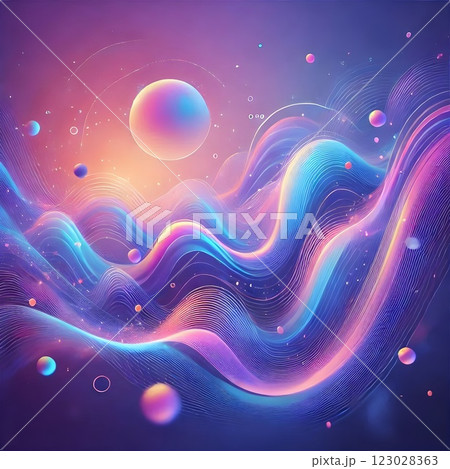 Ethereal Waves of Color 123028363