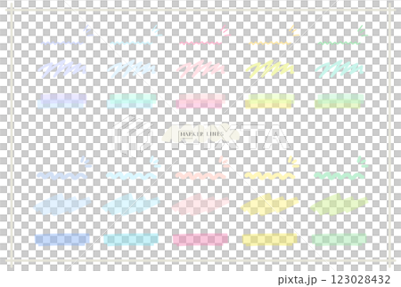 彩色線條標記樣式插畫素材集 123028432