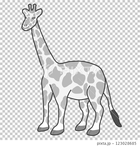 長頸鹿（黑白） 123028685