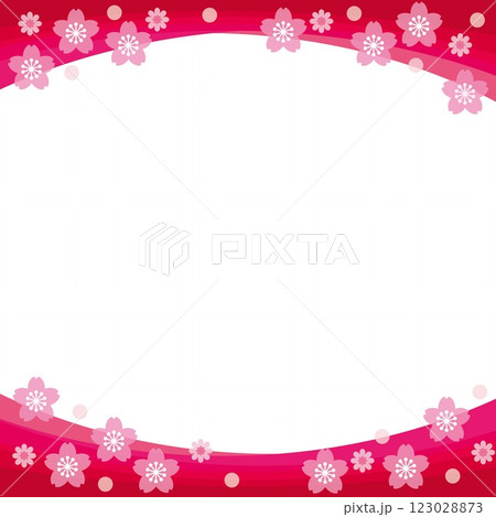 桜の花 フレーム ホワイトスペース 桜の花 フレーム ホワイトスペース 123028873