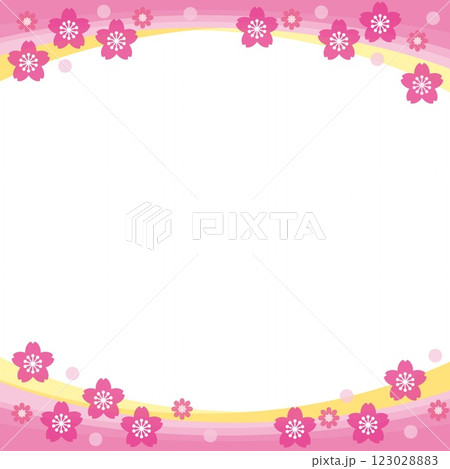 桜の花 フレーム ホワイトスペース 桜の花 フレーム ホワイトスペース 123028883