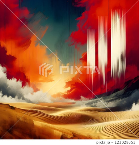 Ethereal Horizons: The Three Pillars  123029353