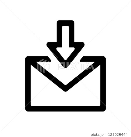 メール受信のイラストアイコン 123029444