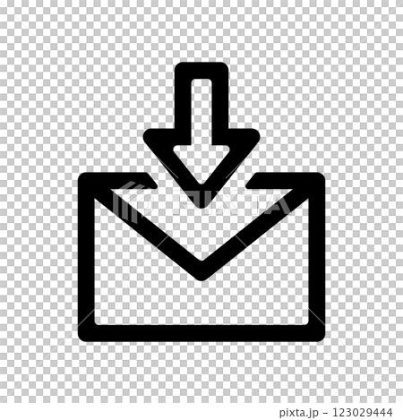 メール受信のイラストアイコン 123029444