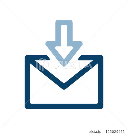 メール受信のイラストアイコン メール受信のイラストアイコン 123029453