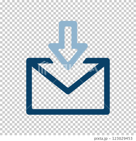 メール受信のイラストアイコン メール受信のイラストアイコン 123029453