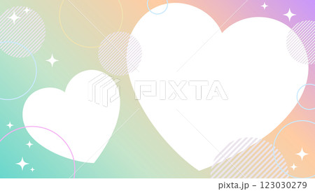 ポップ ハート キラキラ 背景【16:9素材シリーズ】 ポップ ハート キラキラ 背景【16:9素材シリーズ】 123030279