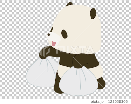 微笑熊貓丟垃圾 微笑熊貓丟垃圾 123030306