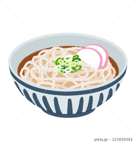 かけうどんのイラスト 123030383