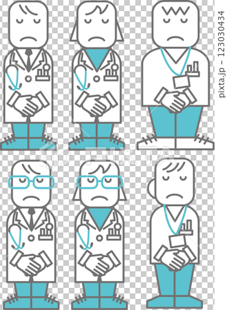 People material <Medical personnel apology, doctor, nurse, excuse me, bow, bow> People material <Medical personnel apology, doctor, nurse, excuse me, bow, bow> 123030434