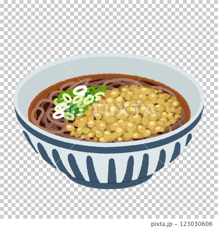 たぬきそばのイラスト 123030606