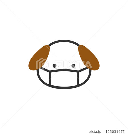 マスク　犬 123031475