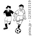 サッカーをする少年イラスト素材 123031519