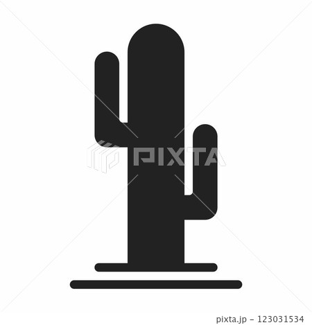 cactus icon in flat style 123031534