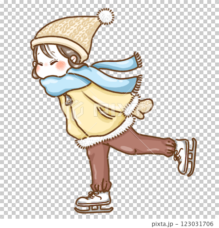 玩溜冰鞋的女孩 玩溜冰鞋的女孩 123031706