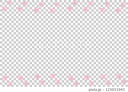 淺粉紅色可愛爪子框架 123031943