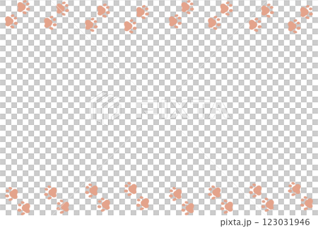 橙色可愛的爪子框架 橙色可愛的爪子框架 123031946