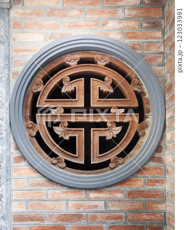 Chinese longevity symbol made of ceramic Chinese longevity symbol made of ceramic 123033991