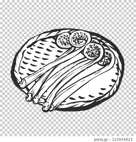 Hand-drawn brush-style illustration of kogomi 123034023