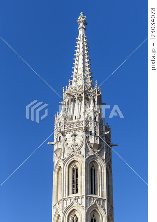Tower of St. Matthias Church in Budapest 123034078